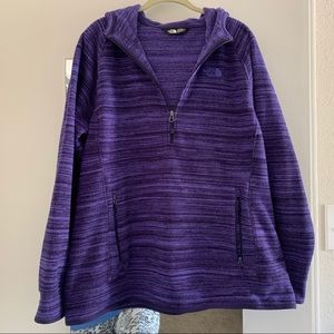 XXL Women’s North Face 3/4 zip hoodie w/pockets